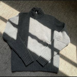 RL 100% Lambs Wool Zip Up Sweater